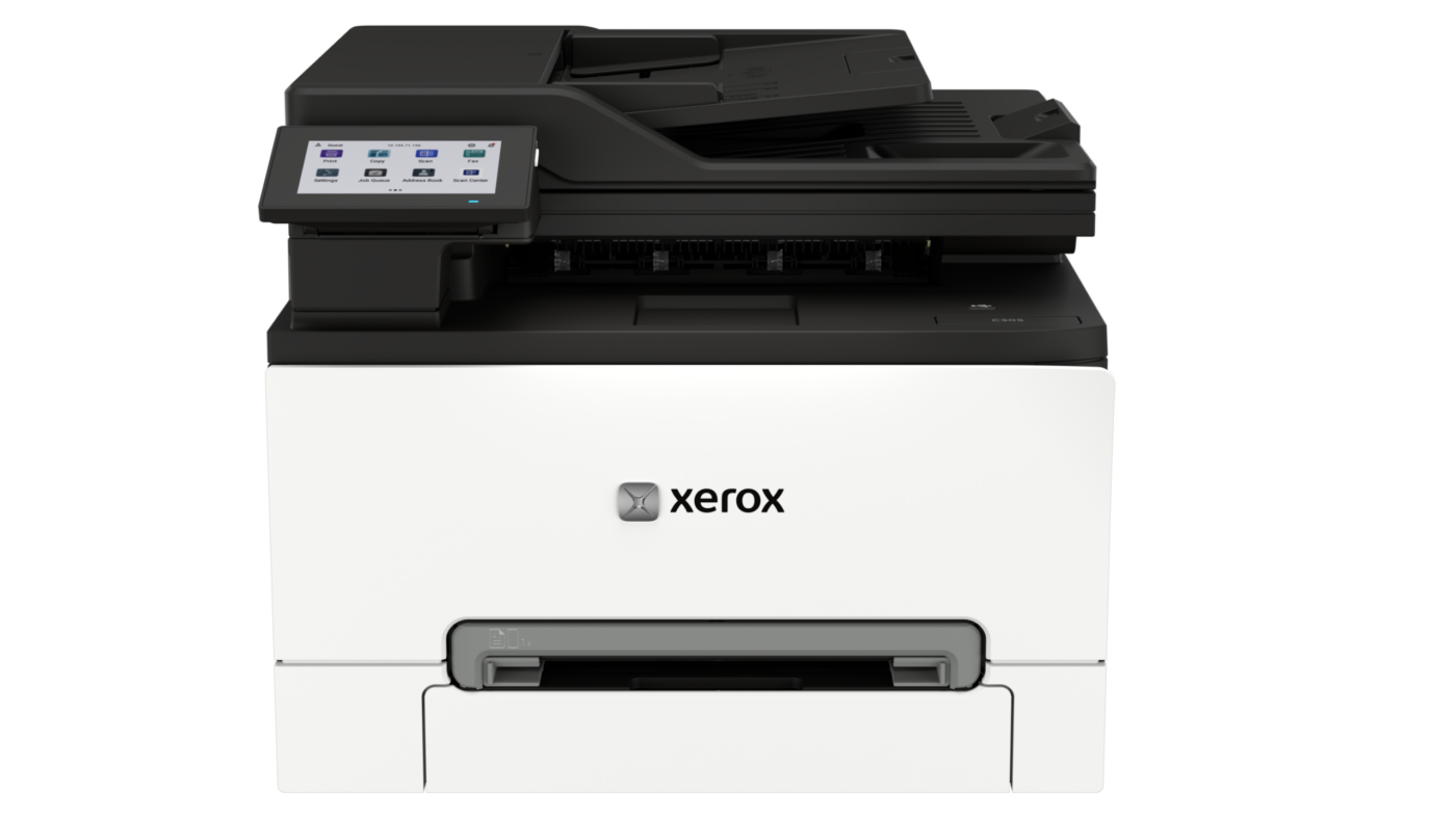 Xerox C-Serien A4-Farb-Multifunktionsdrucker mit Touchscreen und ADF, Frontalansicht