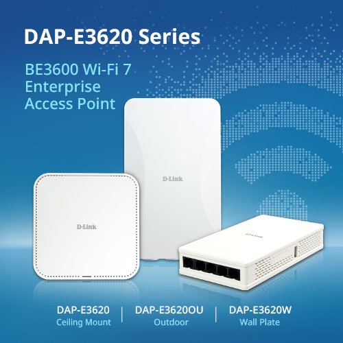 D-Link DAP-E3620-Serie: drei Wi-Fi-7-Access-Points für Decke, Outdoor und Wandmontage