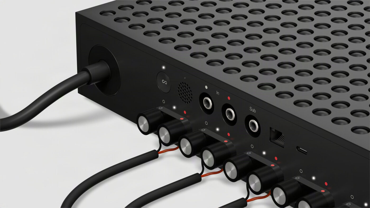 Anschlussfeld auf der Rückseite des Sonos Amp Multi