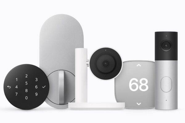 Produkte der Apple Home Collection: Kameras, Türklingel, Schloss, Thermostate und Sensoren