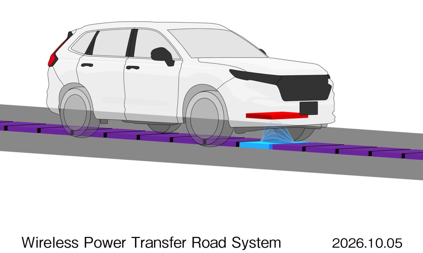 Honda-SUV fährt über induktive Ladespulen im Straßenbelag – Wireless Power Transfer Road System